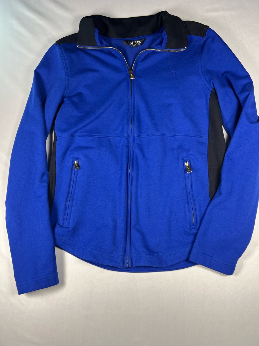 Ralph Lauren Royal Blue and Black Zip-Up Jacket